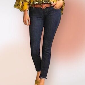 CABI Dark Wash Skinny Mid Rise Jeans Size 6